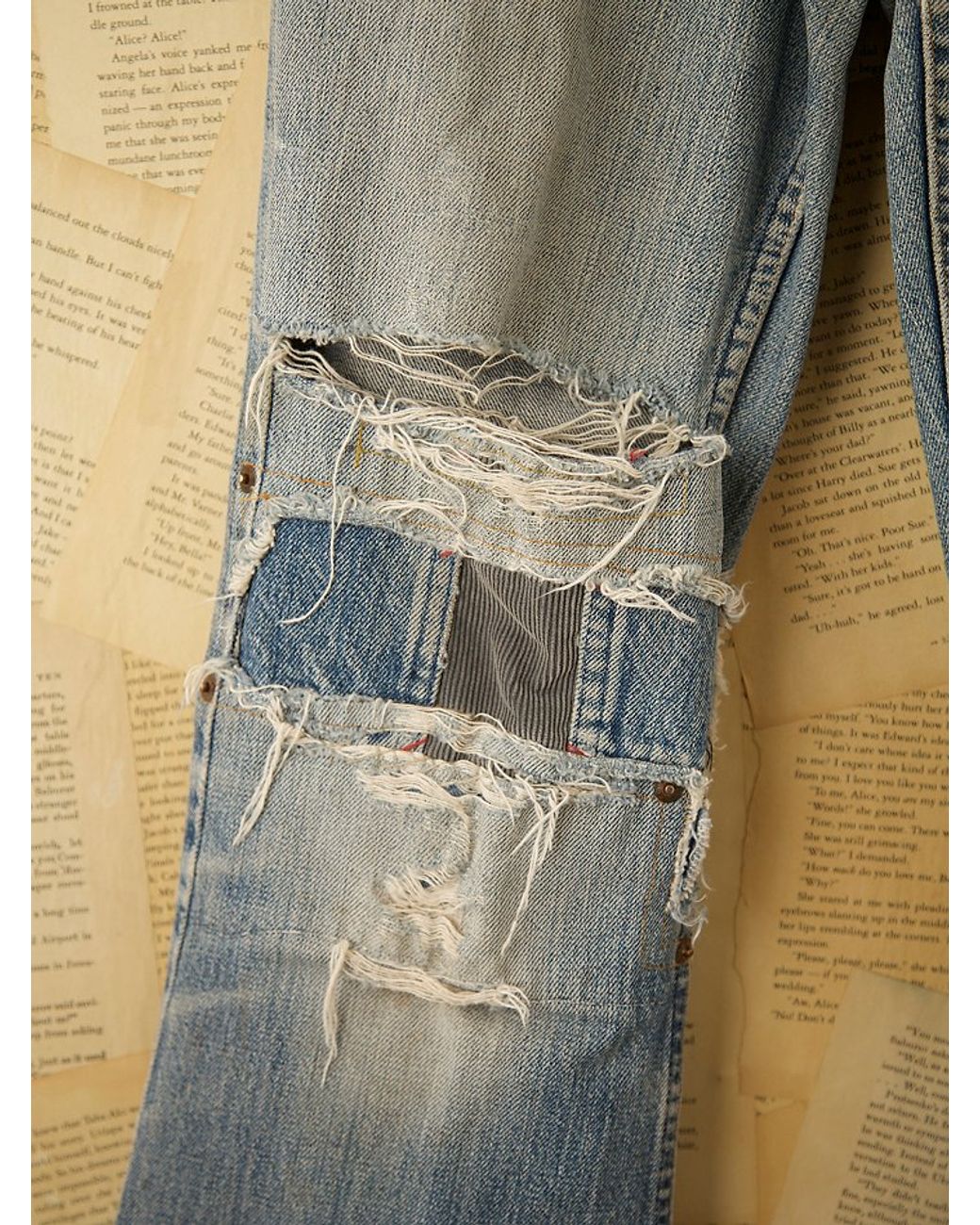 Vintage Levis Patched Jeans in Denim 