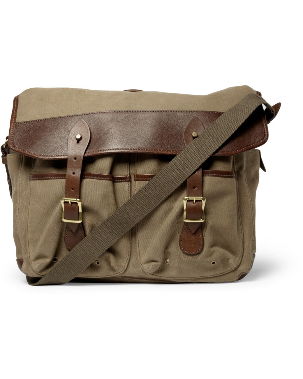 J.Crew Beaumont Waxed-Canvas Messenger Bag in Natural for J.Crew Beaumont Waxed-Canvas Messenger Bag in Natural for