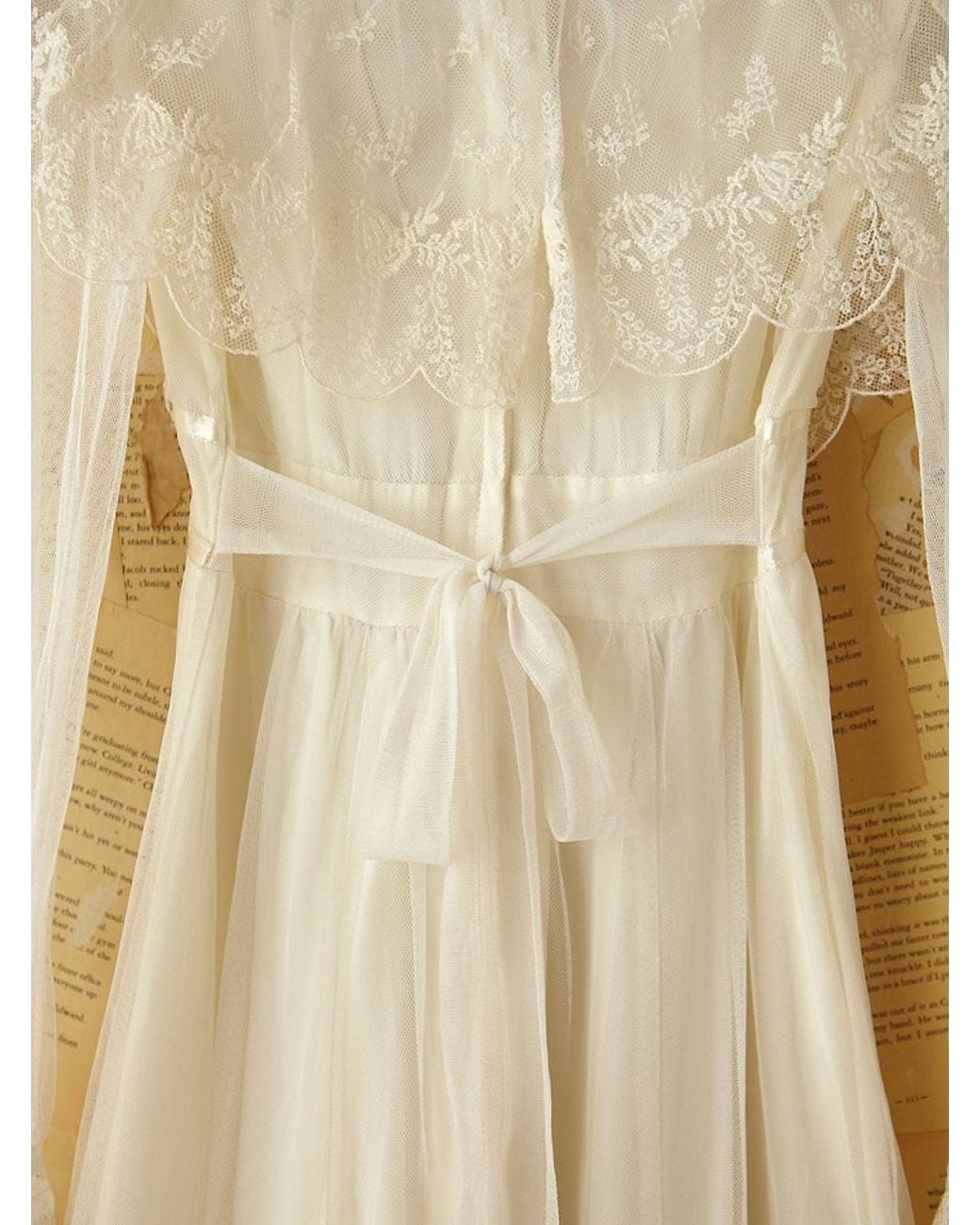 chinese dress ladies vintage Gunne Sax embroidered ivory cotton voile dress 70s – hong kong  vintage main image 0