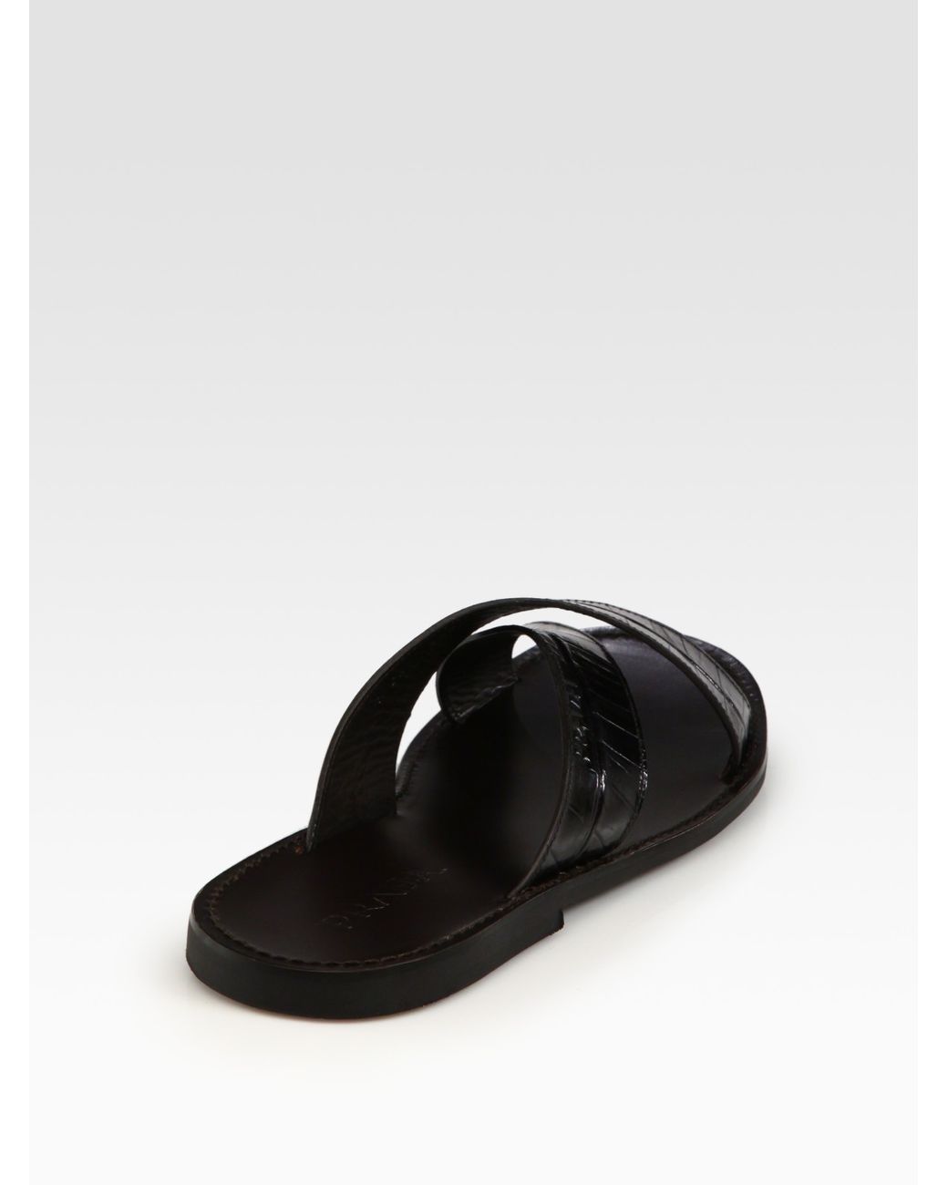 Prada Criss Cross Sandals in Black for Men | Lyst