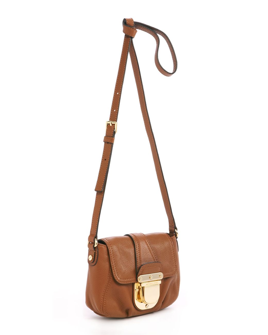 michael kors jet set brown signature crossbody handbag