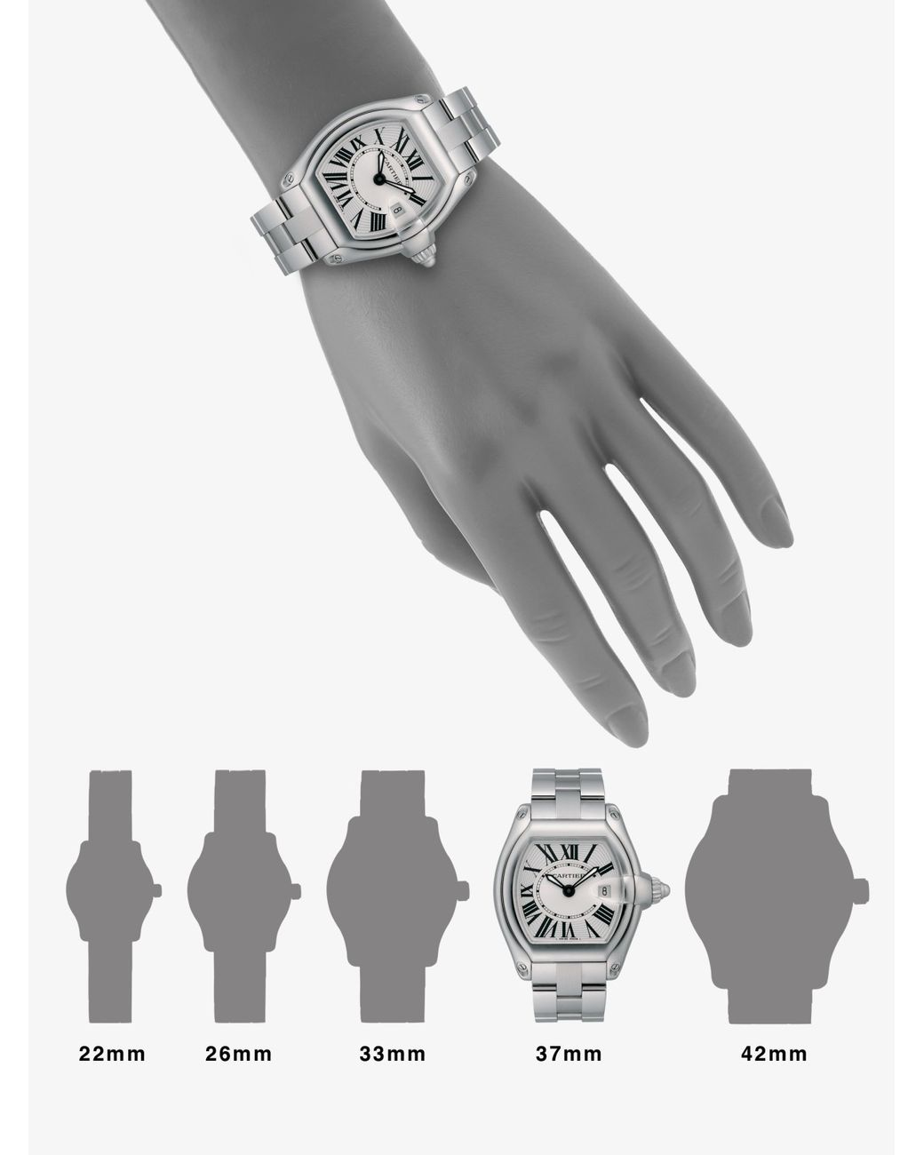 Cartier Roadster Stainless Steel Watch 