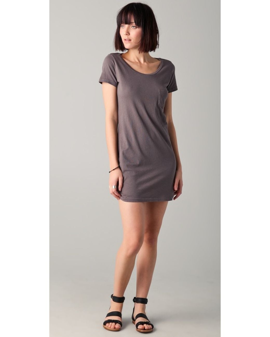 C&C California Tshirt Dress in Gray Lyst