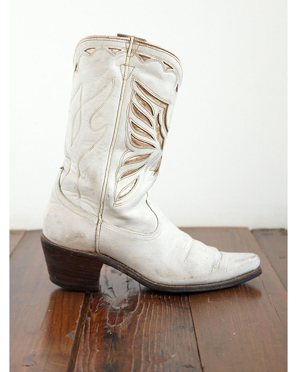 Free People Vintage Angel Wing Cowboy Boots in White Lyst