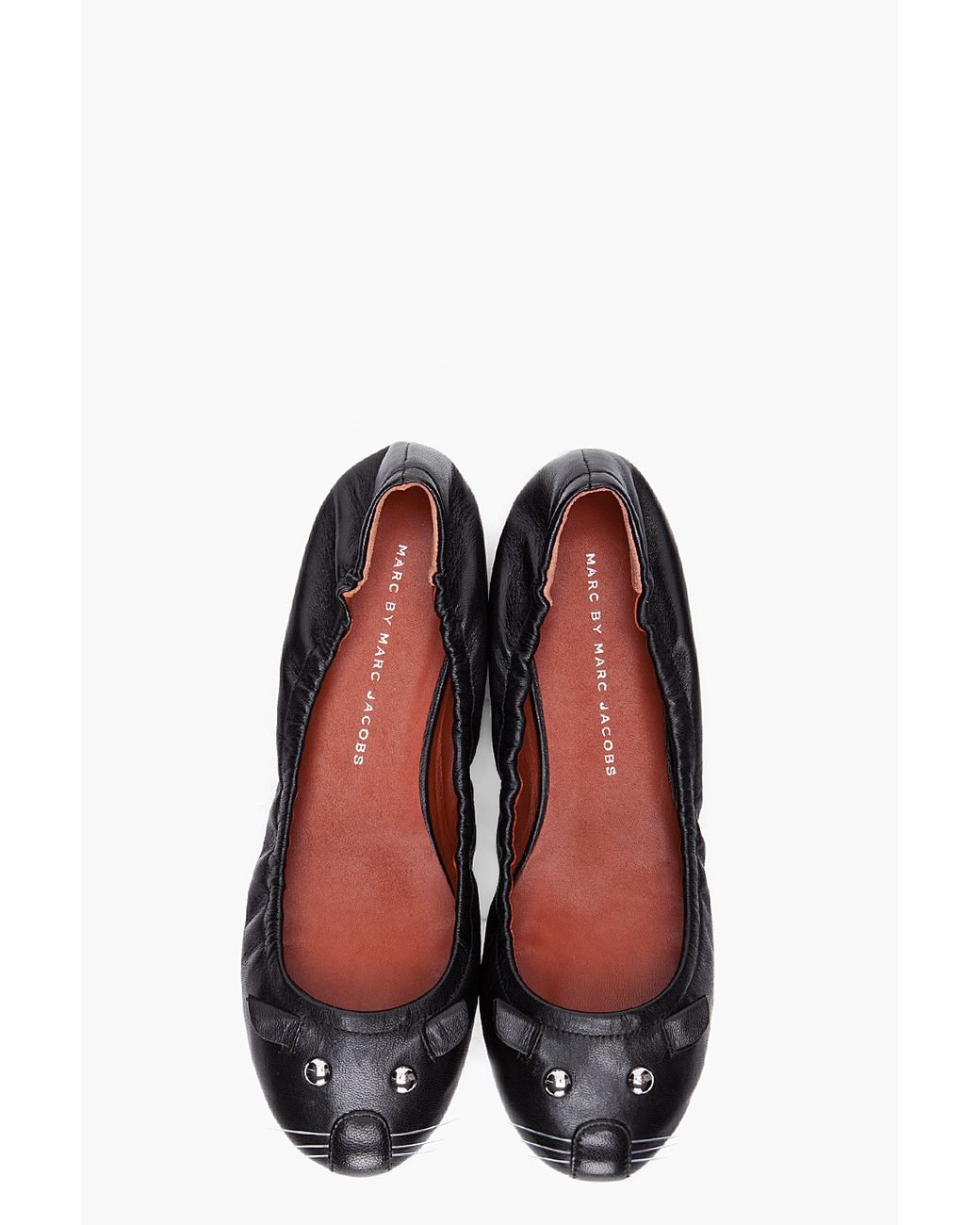 Marc By Marc Jacobs Black Cat Ballerina Flats | Lyst