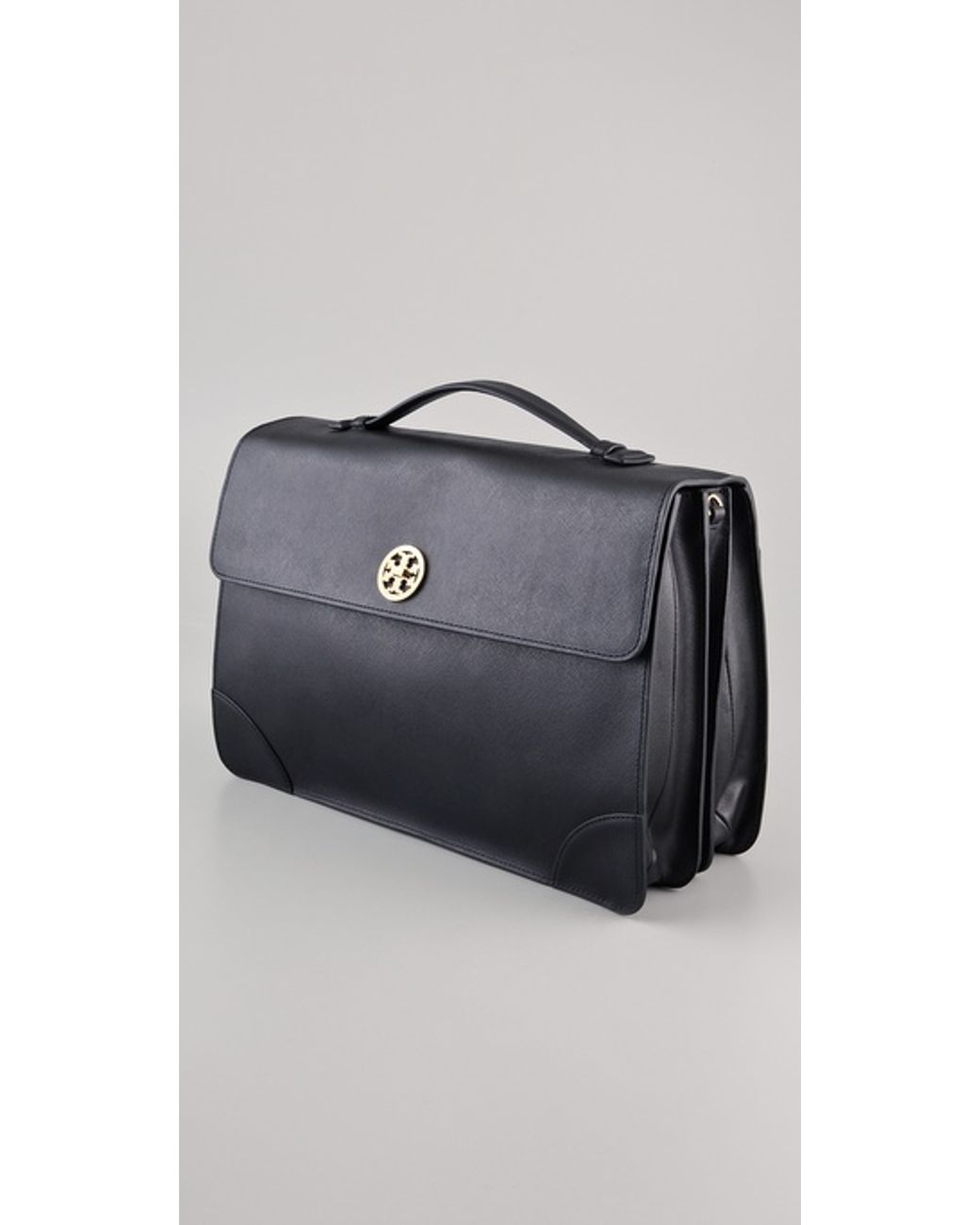 Tory Burch Robinson Briefcase in Black 