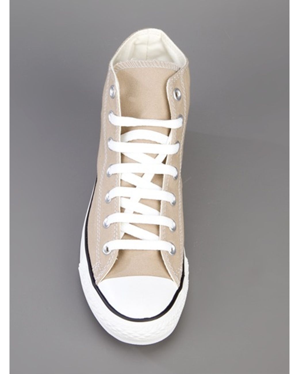 Converse Hi-top Canvas Sneakers in Natural | Lyst UK
