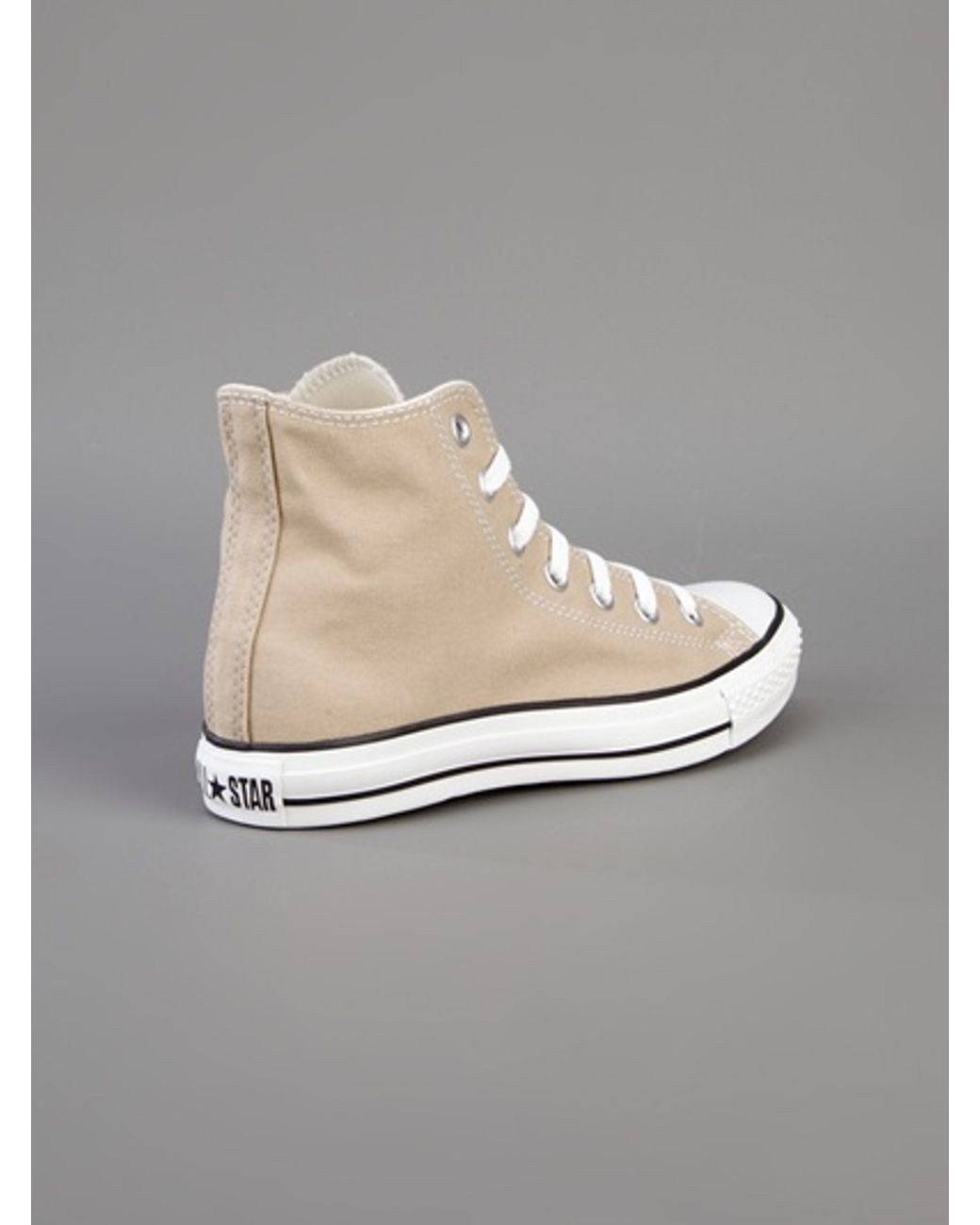 Converse Hi-top Canvas Sneakers in Nude (Natural) | Lyst UK