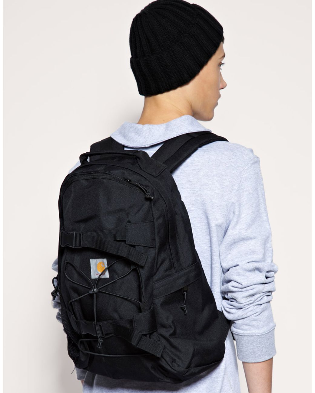 Carhartt WIP Kickflip Backpack in Black for Men Mens Backpacks Carhartt WIP Backpacks 