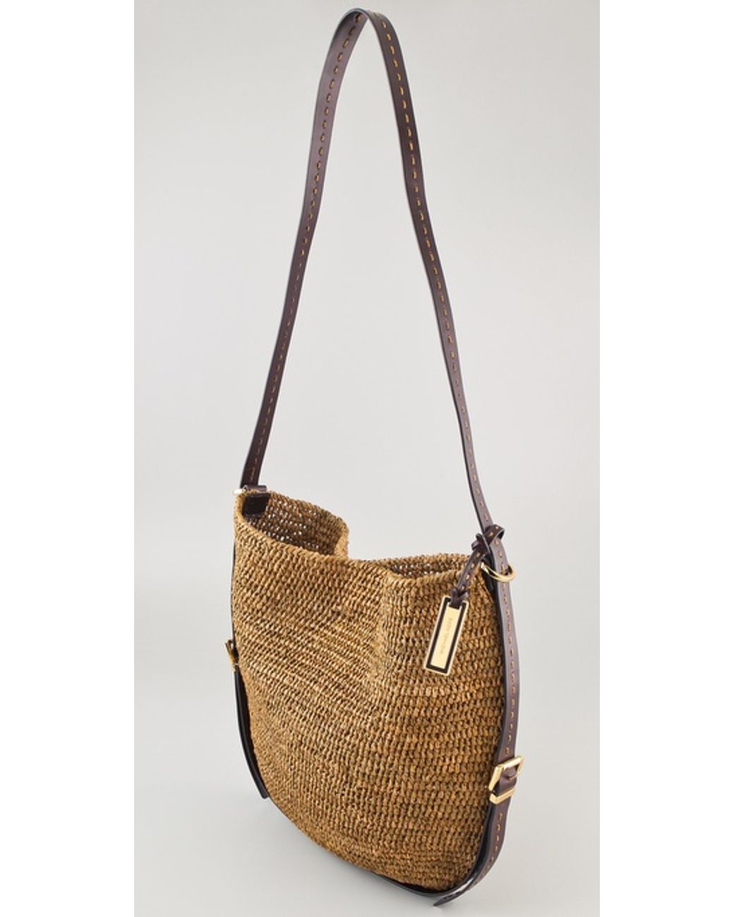 Michael kors raffia tote sales