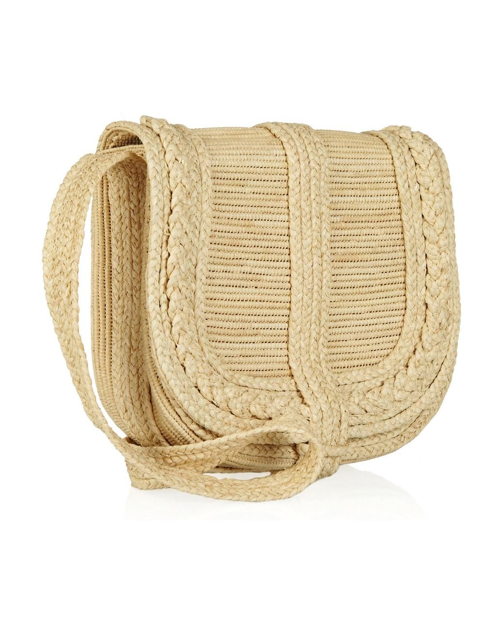 Ralph Lauren Collection Woven Straw Crossbody Bag in Natural Lyst