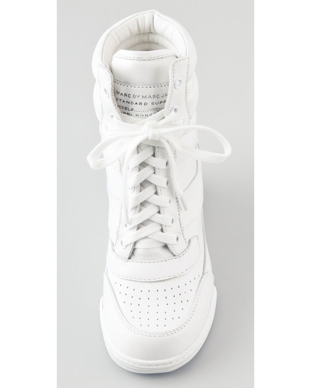 Marc By Marc Jacobs Hi Top Wedge Sneakers in White | Lyst