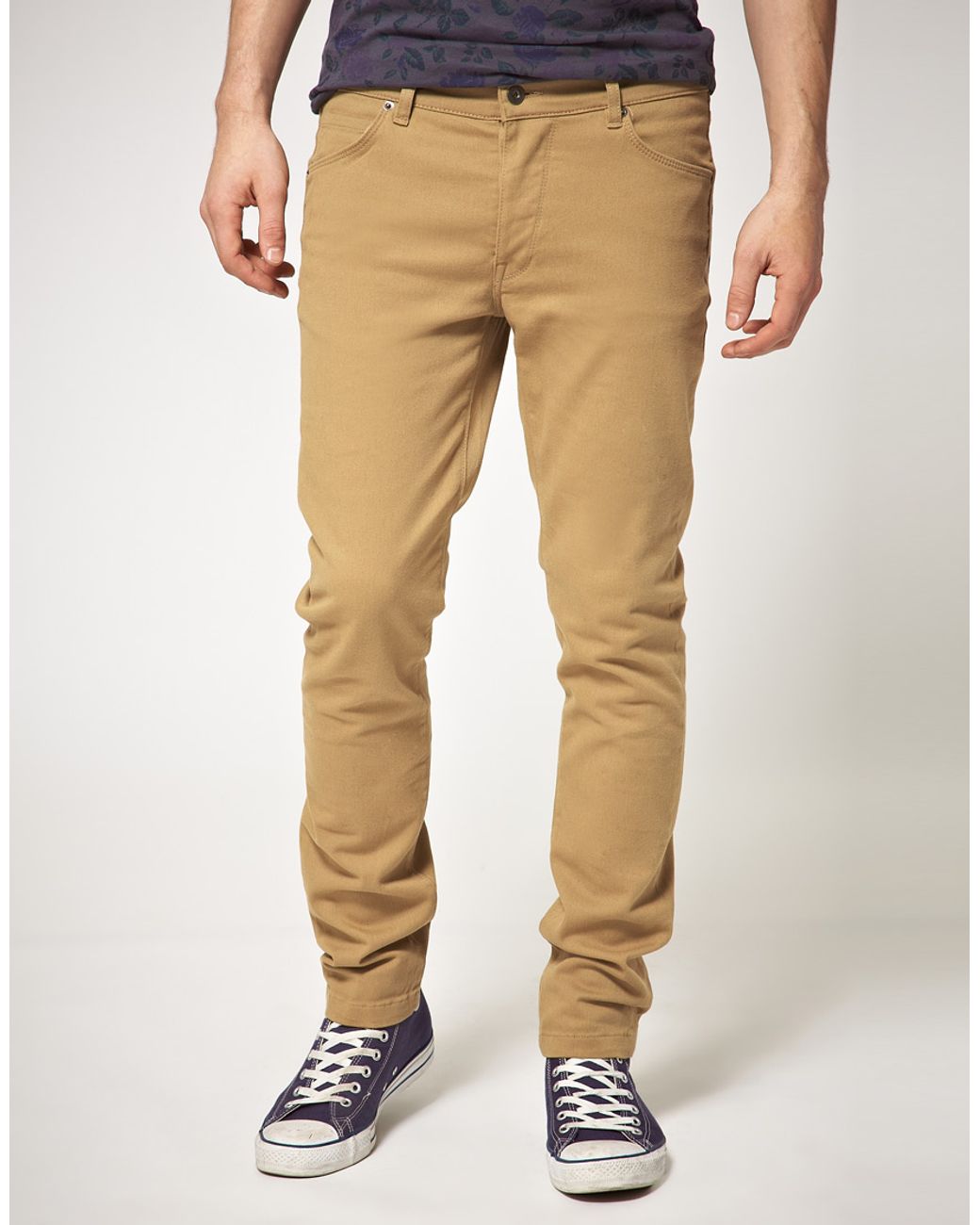ASOS Tan Skinny Jeans in Brown for Men | Lyst