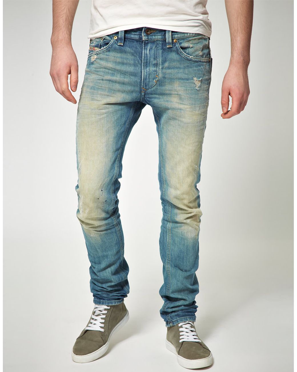 DIESEL Thavar Slim Skinny Jeans in Blue for Men | Lyst