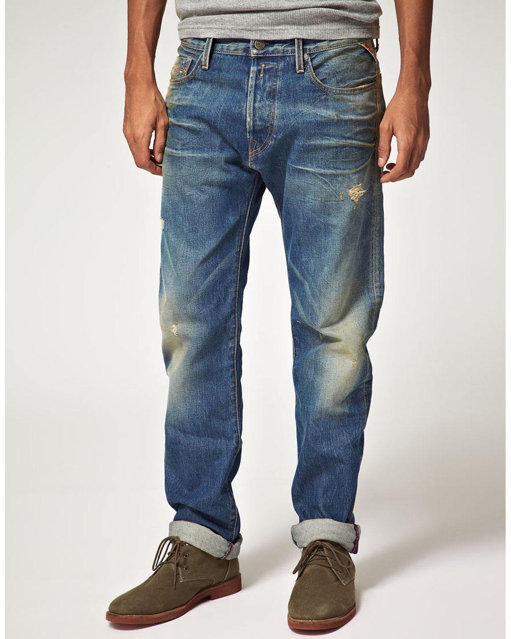 Replay Replay Jennon Straight Jeans in Blue for Men | Lyst