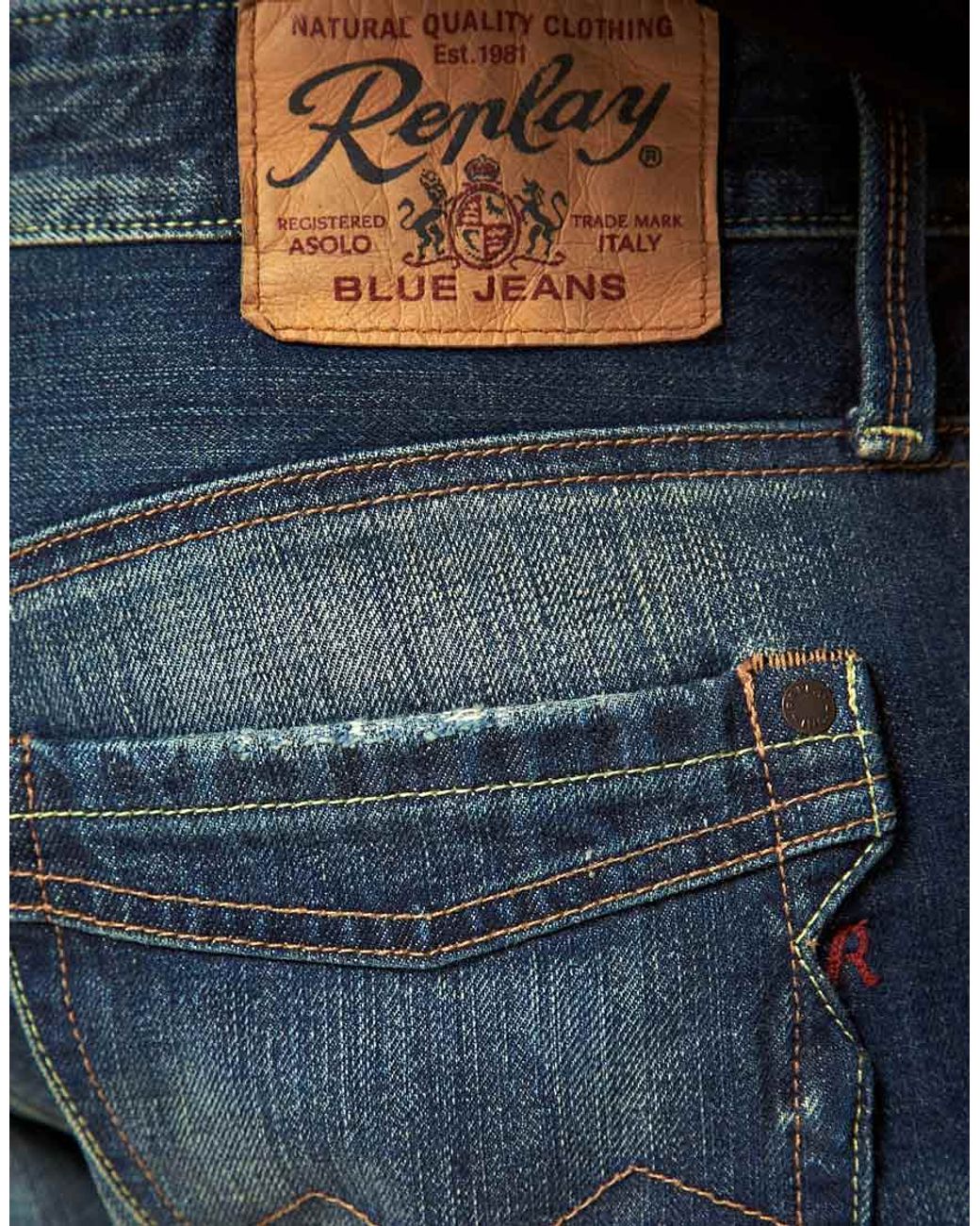 Replay Jimi Bootcut Jeans in Blue for 
