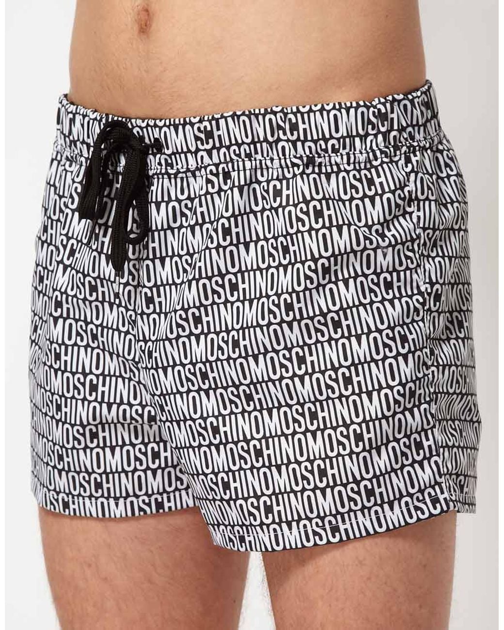 black moschino swim shorts