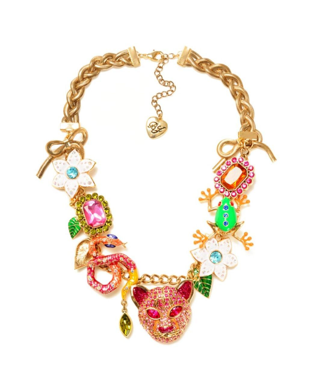 Multi Charm Frontal Statement Necklace 