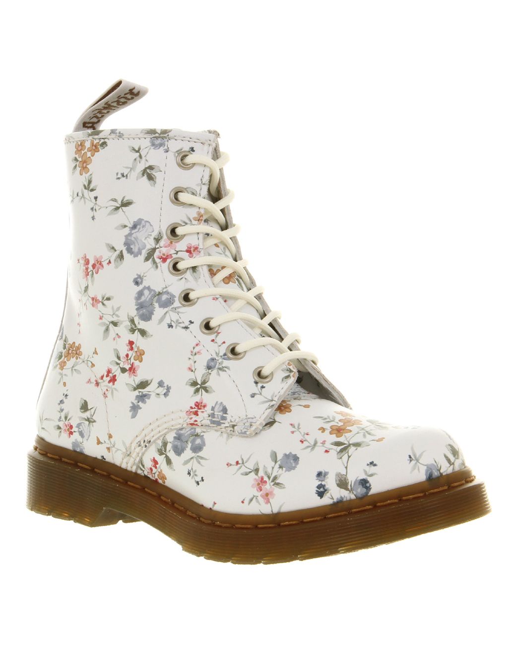 Dr. Martens 8 Eyelet Lace Up Bt Wild Flowers in White | Lyst
