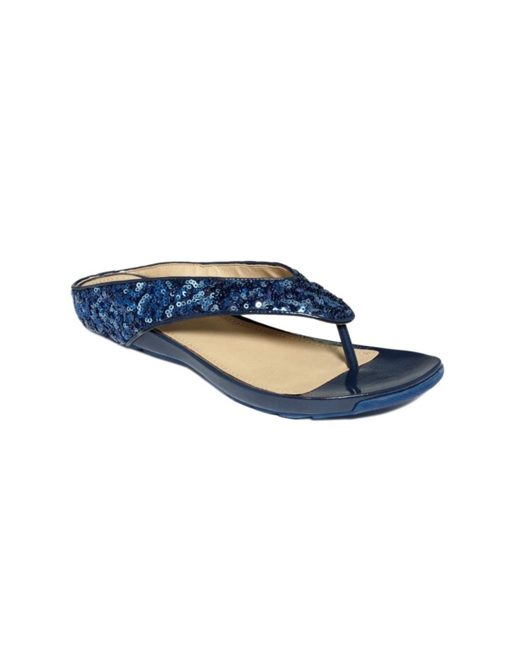 Kenneth Cole Reaction Waterpark Flat Thong Sandals in Blue Lyst