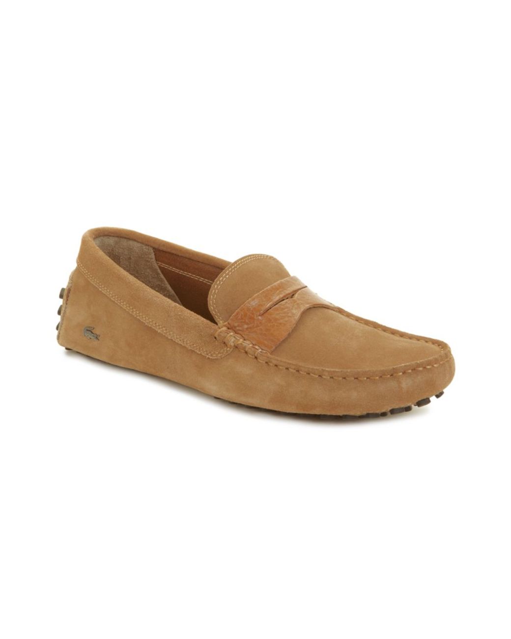 Lacoste Concours Suede Loafers in Brown for Men | Lyst