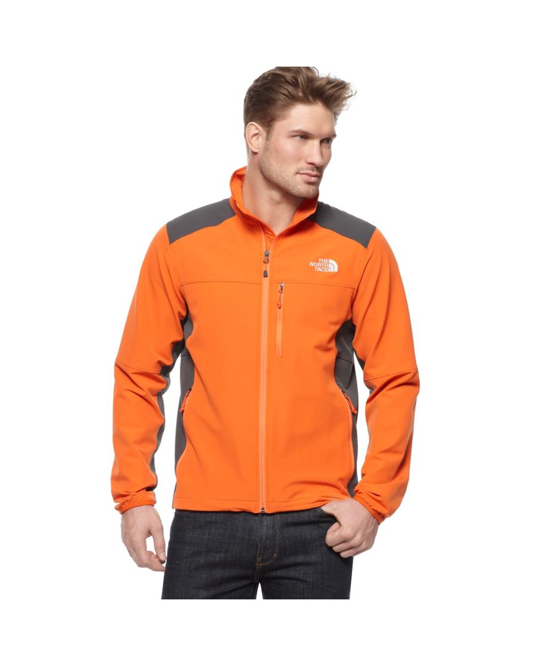 The North Face Nimble Soft Shell Jacket in Orange for Men | Lyst