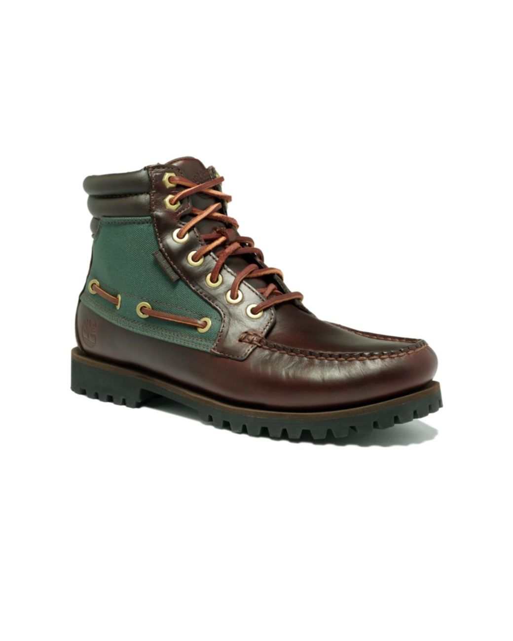 Timberland Oakwell 7 Eye Moc Toe Boots in Green for Men | Lyst