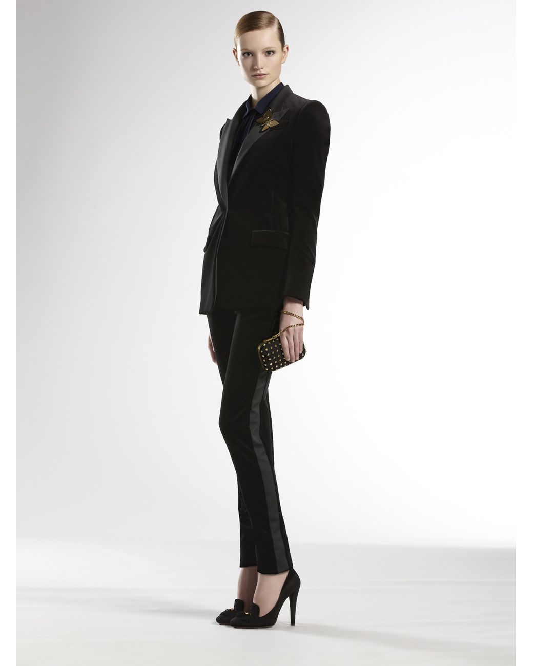 Gucci Velvet Tuxedo Jacket in Black | Lyst