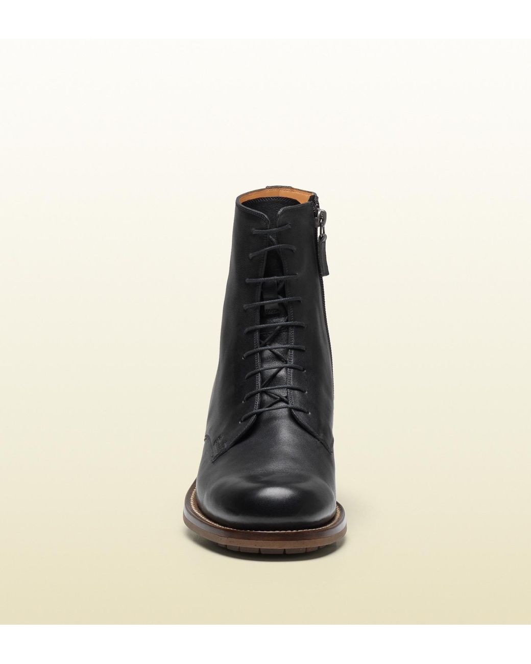 Gucci Military Style Boots in Brown for Men