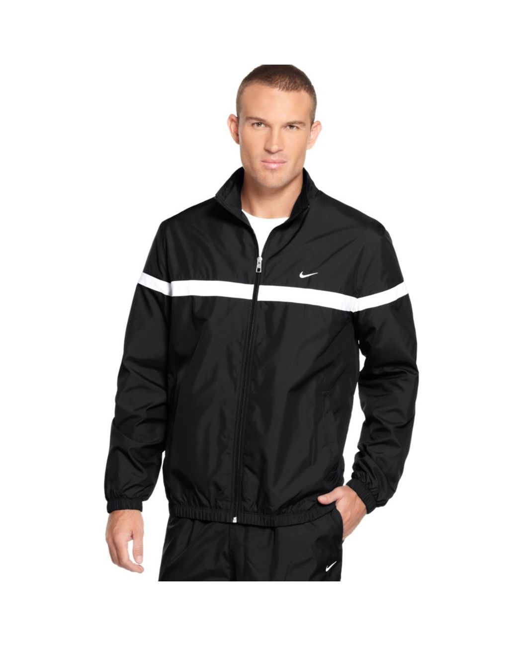 Nike Track Jacket in Black for Lyst