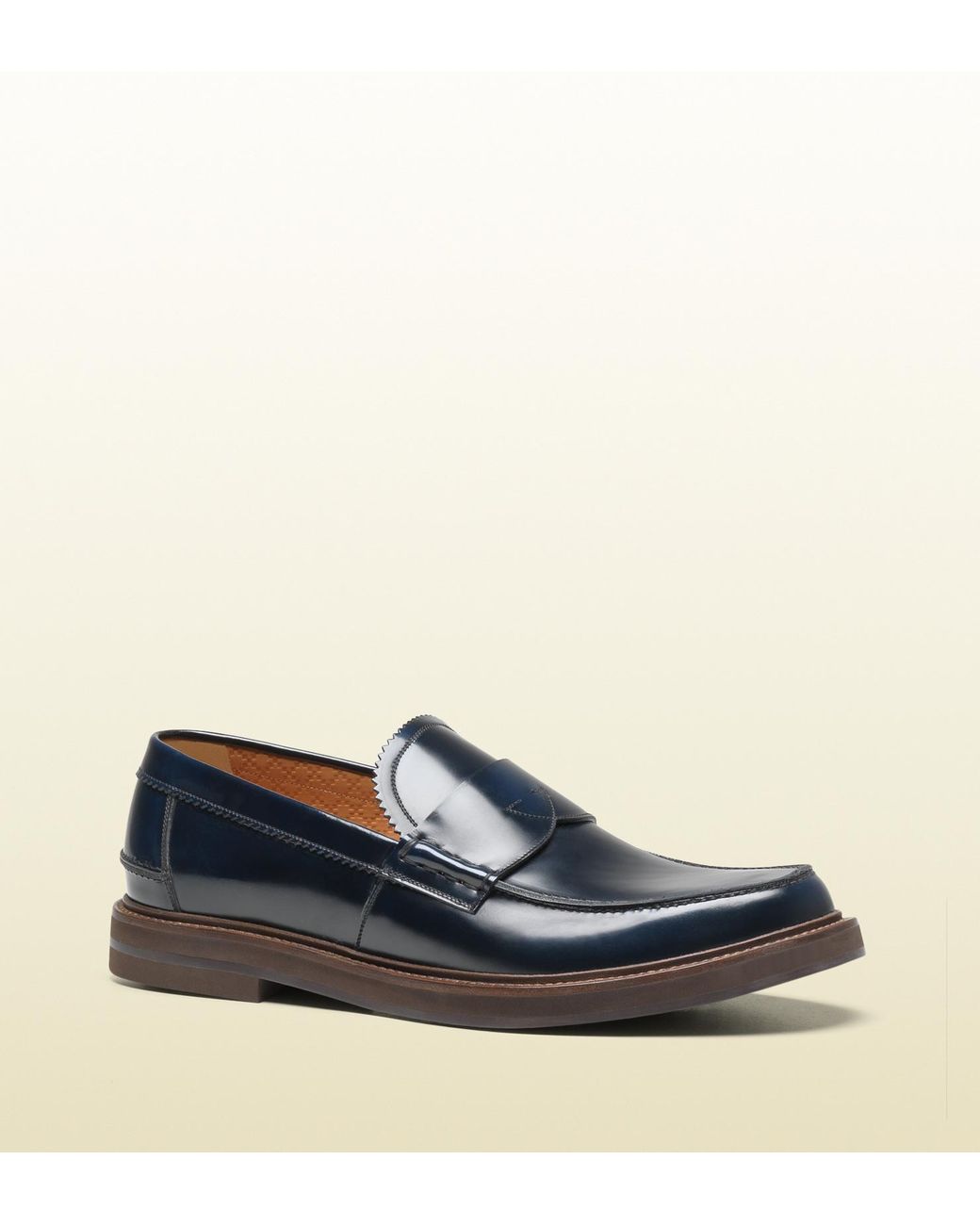Gucci Penny Loafer with Rubber Sole in Black for Men | Lyst