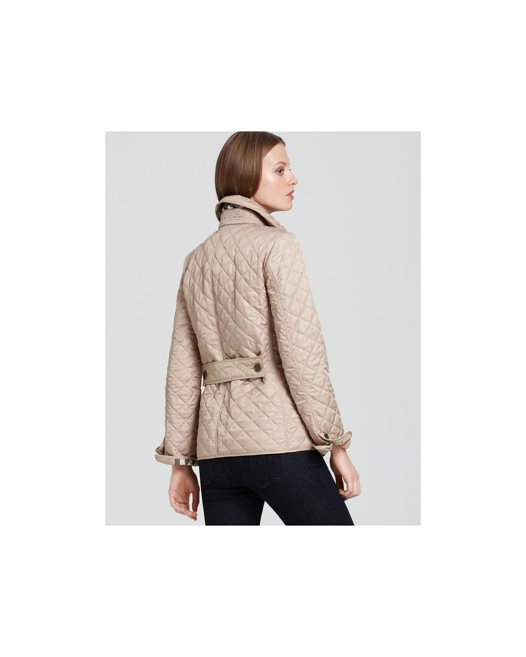 Burberry Brit Quilted Jacket in Natural | Lyst