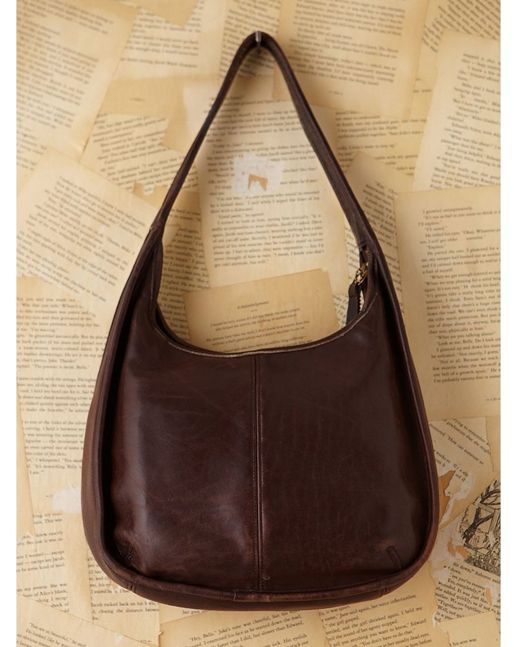 Free People Vintage Coach Brown Leather Purse | Lyst