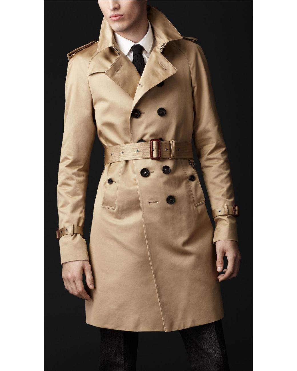Burberry Prorsum Cotton Military Trench Coat in Natural for Men | Lyst UK