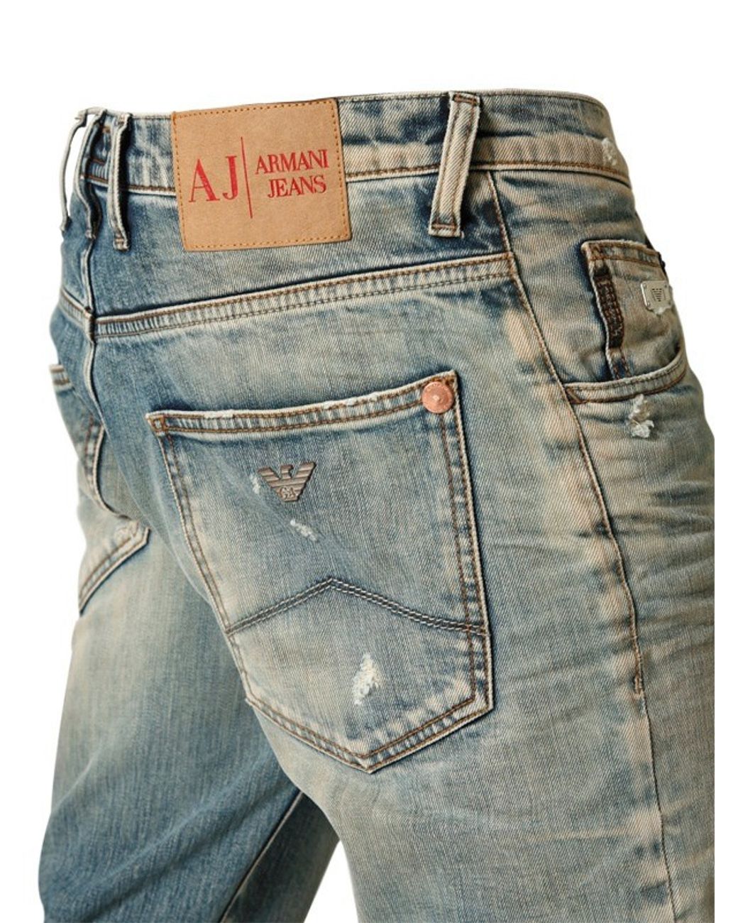 Armani Jeans 185cm Vintage Washed Slim Fit Jeans in Blue for Men | Lyst