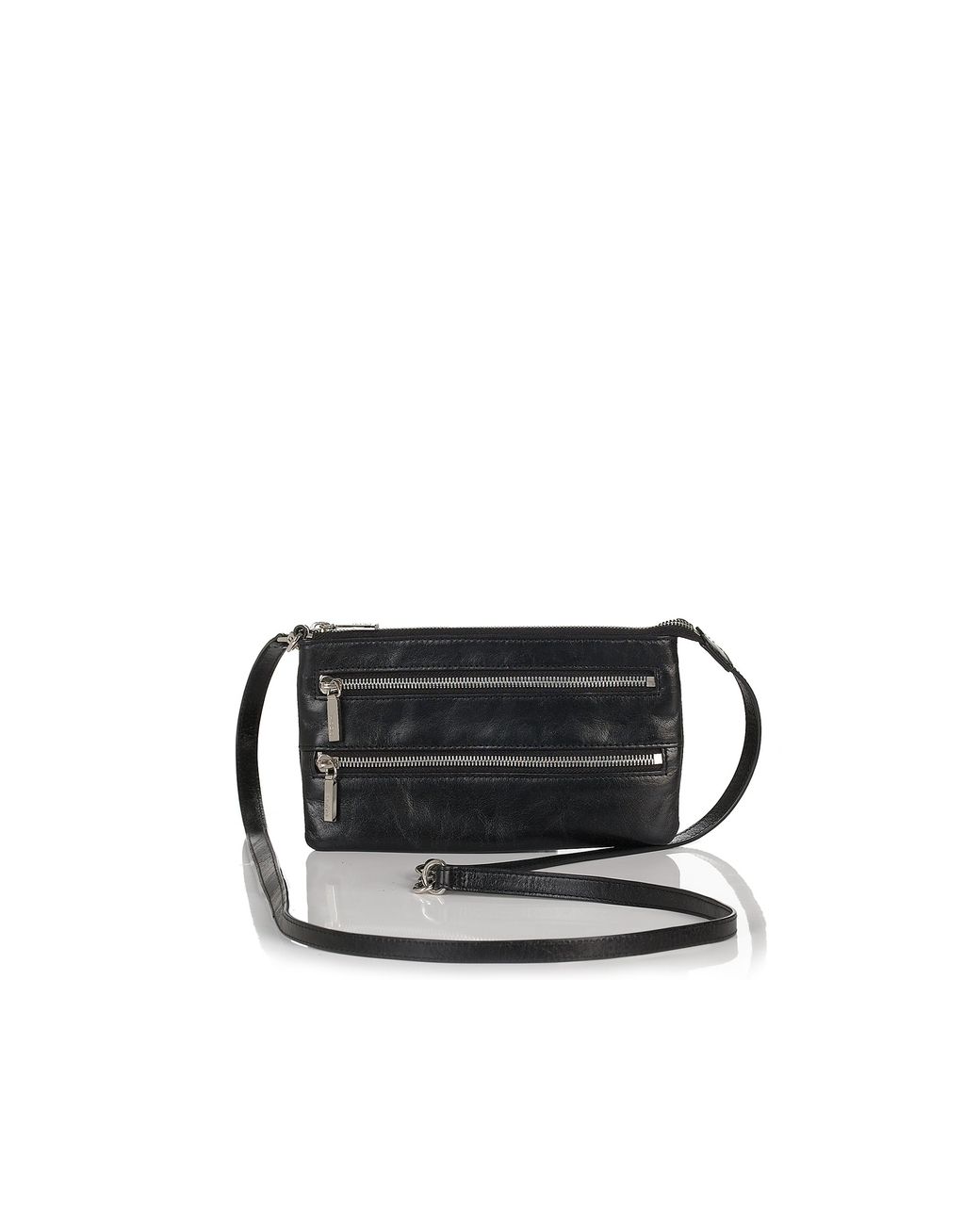 Hobo International Cristel Leather Doublezip Crossbody Bag in Black Lyst