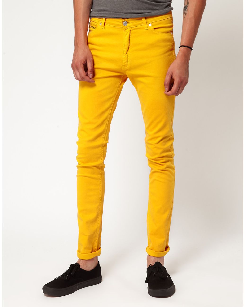 Sparks Blitz Skinny Jeans in Yellow for Men | Lyst