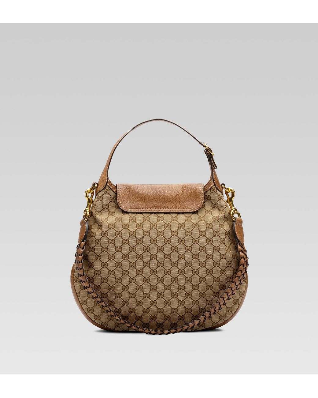 Gucci New Pelham Large Shoulder Bag with Horsebit Detail in Natural | Lyst