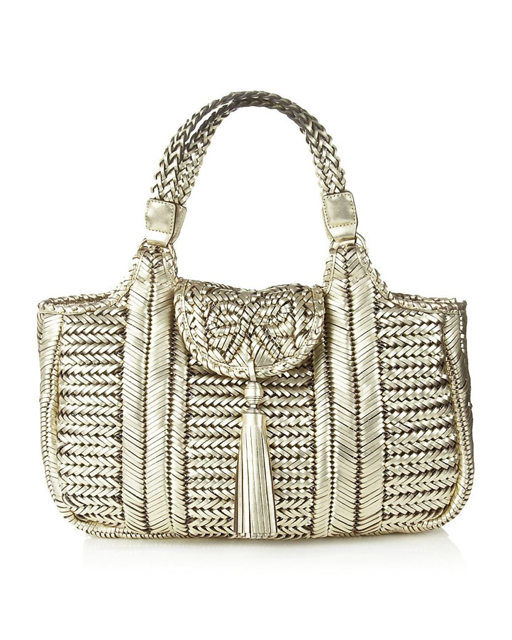 Anya Hindmarch Neeson Woven Leather Tote in Metallic Lyst UK