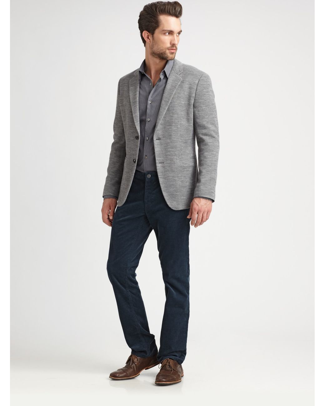Theory Knit Blazer in Gray for Men | Lyst