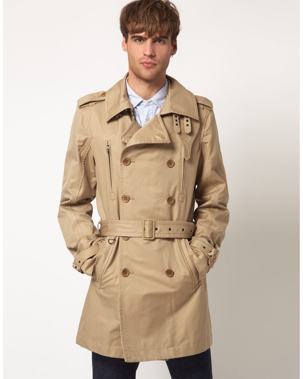 DIESEL Jathen Trench in Natural for Men | Lyst Canada