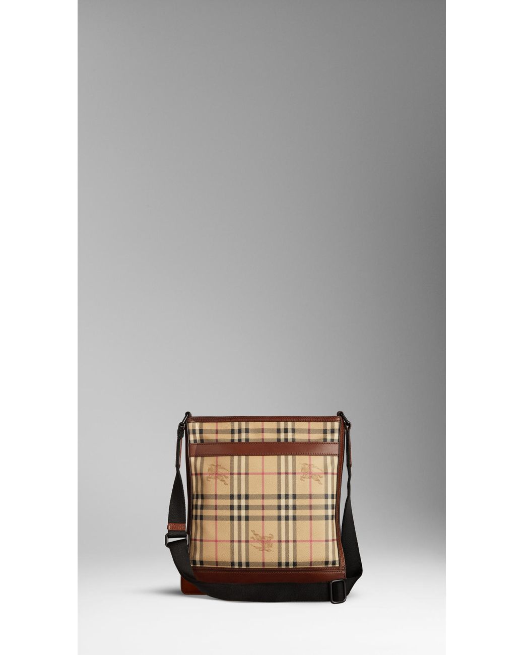 Burberry Vintage Haymarket Check Messenger Bag in Natural for Men Lyst