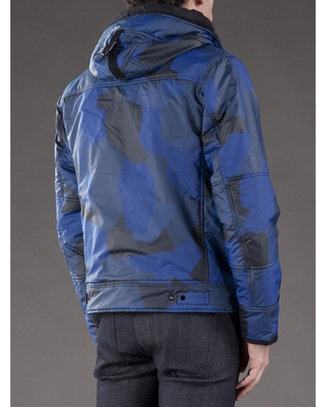 Stone Island Camo Reflective Jacket in Blue for Men | Lyst UK