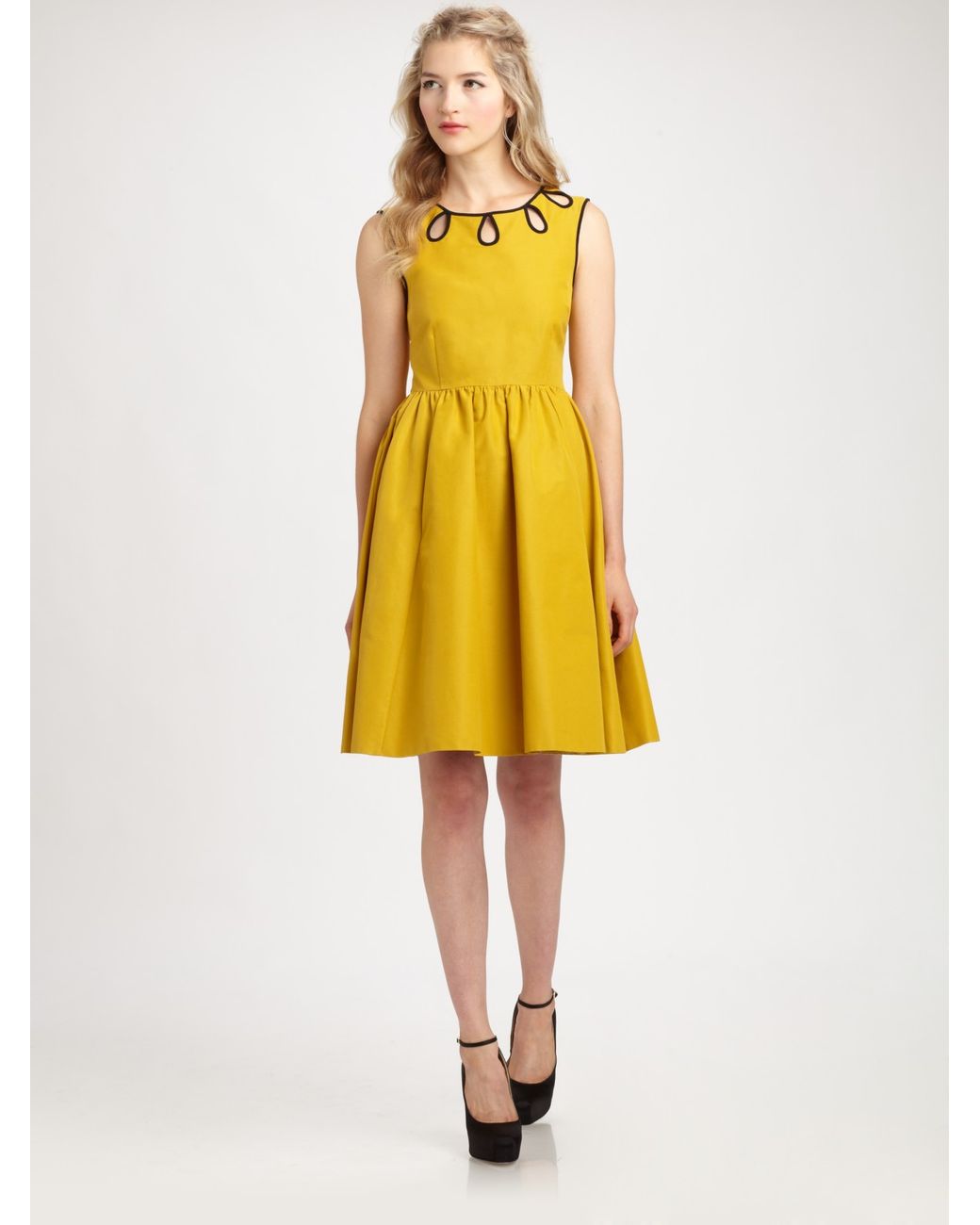 Kate Spade Rainey Dress in Black (Yellow) Lyst
