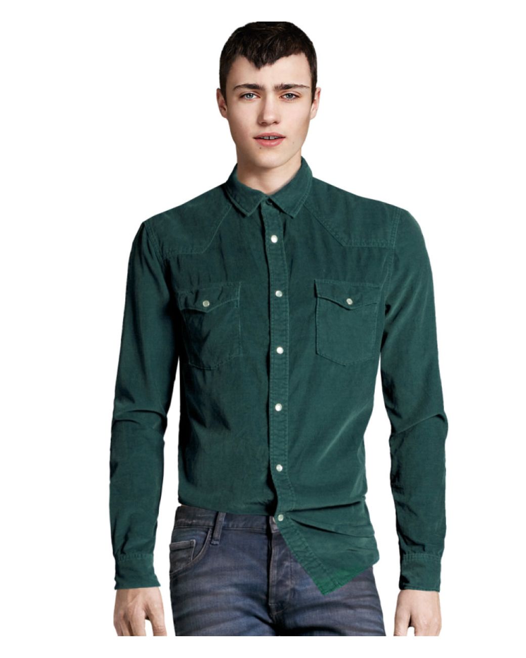 H&M Corduroy Shirt in Green for Men | Lyst