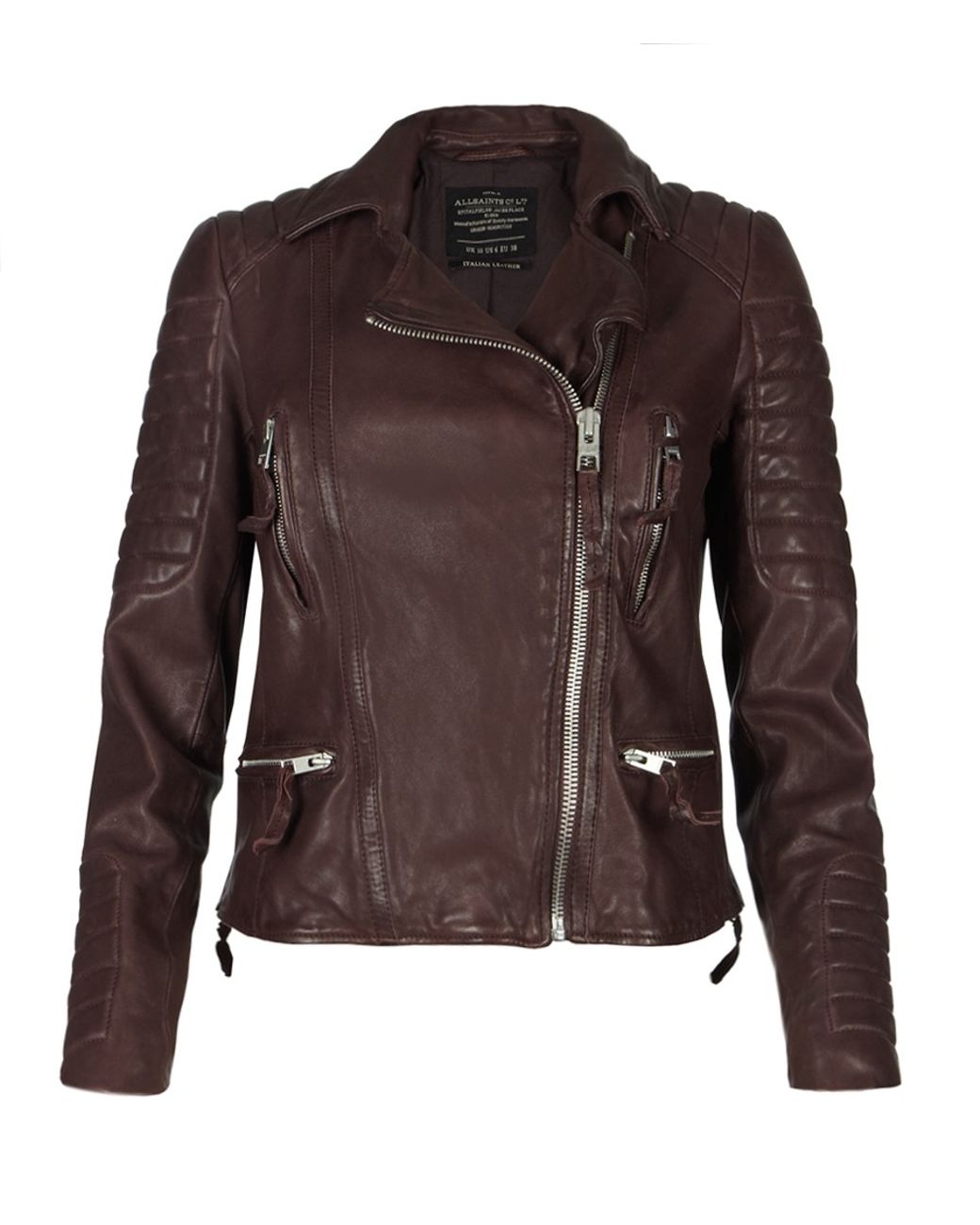Oxblood allsaints leather clearance jacket