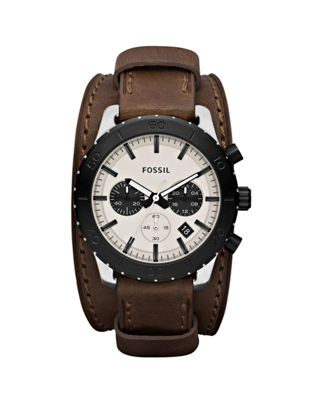 Fossil Chronograph Keaton Brown Leather 