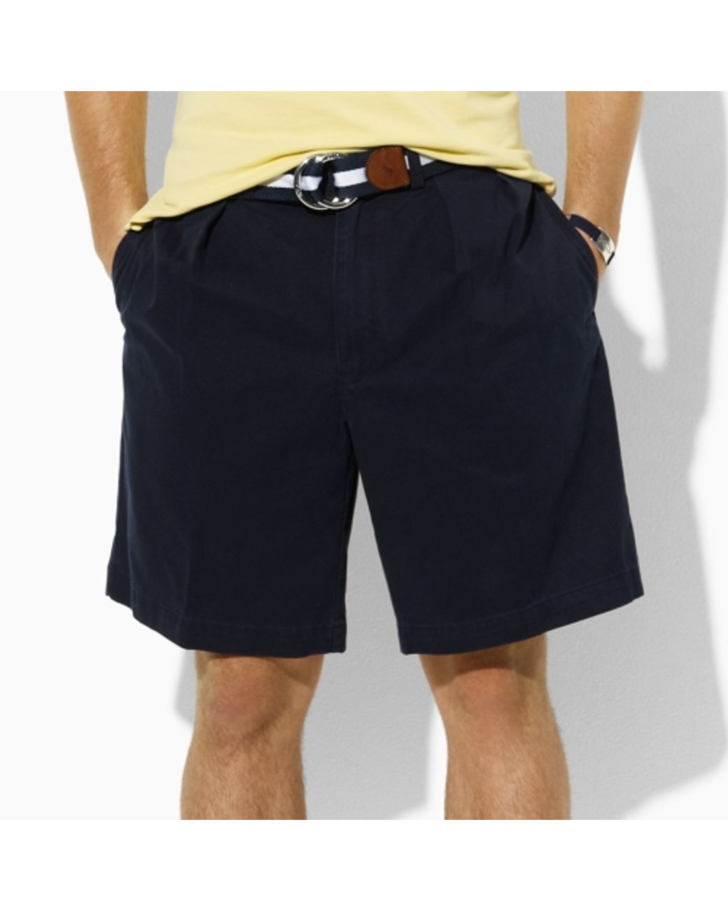 Polo Ralph Lauren Tyler Pleated Chino Short in Blue for Men Lyst