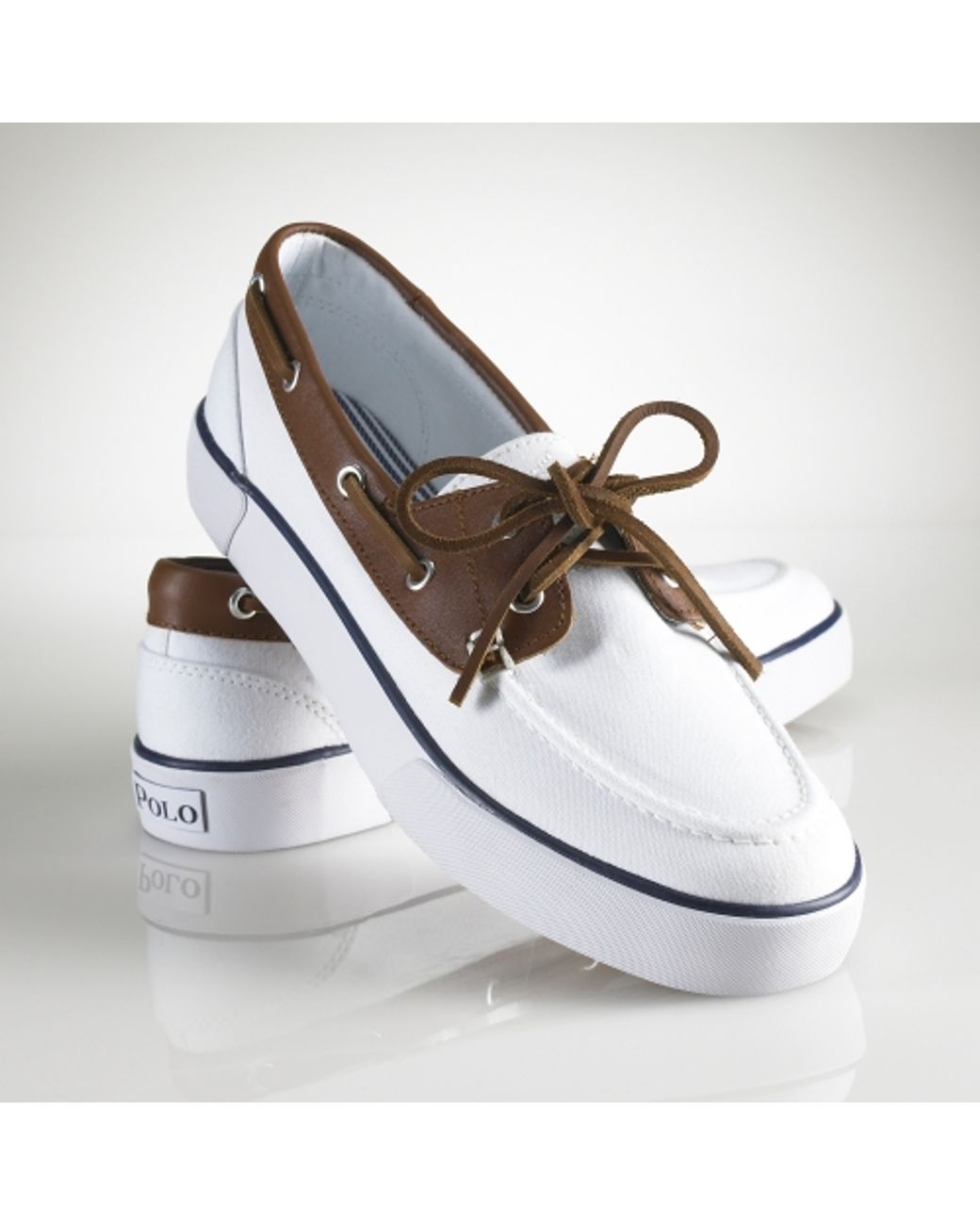 Polo Ralph Lauren Rylander Canvas Boat Shoe in White Tan (White) for Men |  Lyst