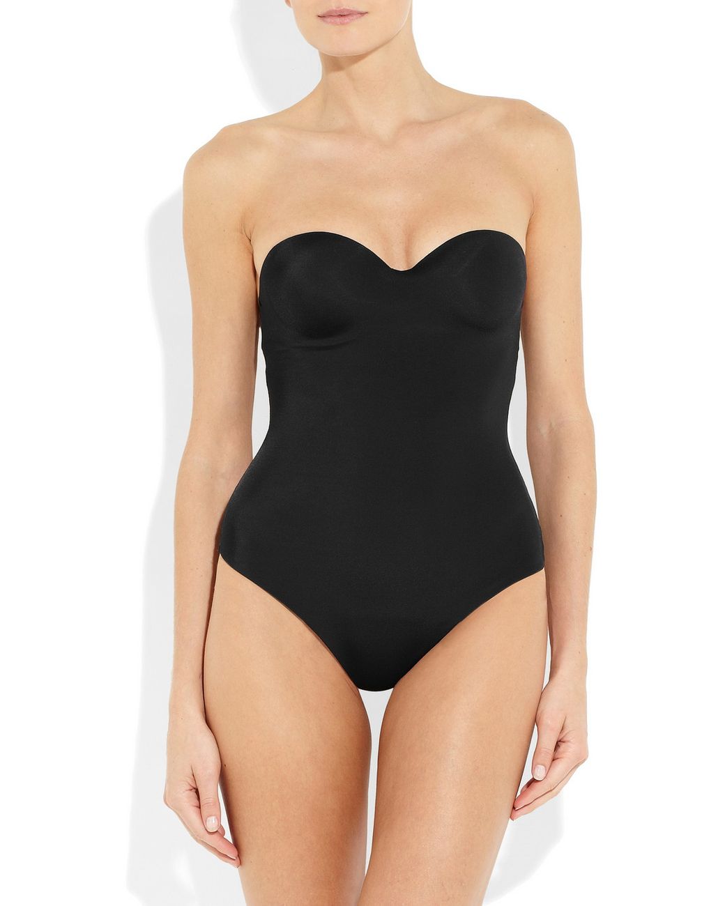 Wolford Mat De Luxe Forming Thong Bodysuit in Black